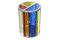 Cylindrical Belgian Colored Glass Lamp, Image 3
