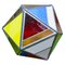 Polyhedral Belgian Colored Glass Lamp, Image 1