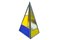 Pyramidal Belgian Colored Glass Lamp, Image 3