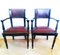 19th Century English Leather Club Armchairs, Set of 2 2