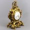 Antique French Gilt Bronze Striking Mantel Clock and Garniture Set by Vincenti & Cie, 1860s, Image 10