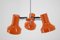 Orange Adjustable Ceiling Lamp from Napako, 1970s 8