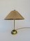 Brass & Sisal Table Lamp from Temde, 1950s 2