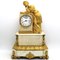 19th-Century Louis Philippe French Gilt Bronze and Marble Pendulum Clock, Image 1