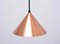 Mid-Century Danish Pendant Light with Two Copper Colored Shades, 1960s 5
