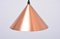 Mid-Century Danish Pendant Light with Two Copper Colored Shades, 1960s, Image 4