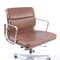 German Chrome Plating and Aniline Leather Soft Pad Model EA217 Desk Chair by Charles & Ray Eames for Herman Miller, 1978 20