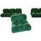 Large Italian Green Velvet Modular Camaleonda Living Room Set by Mario Bellini for B&B Italia, 1972, Set of 4, Image 7