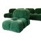 Large Italian Green Velvet Modular Camaleonda Living Room Set by Mario Bellini for B&B Italia, 1972, Set of 4, Image 13