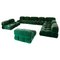 Juego de salón modular Camaleonda italiano grande de terciopelo verde de Mario Bellini para B&B Italia, 1972. Juego de 4, Imagen 2
