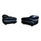 Italian Black Leather Sesann Living Room Set by Gianfranco Frattini for Cassina, 1972, Image 13