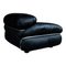 Italian Black Leather Sesann Living Room Set by Gianfranco Frattini for Cassina, 1972 16