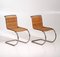 Chaises d'Appoint MR 10 Vintage en Acier Tubulaire par Mies van der Rohe, 1930s, Set de 2 1