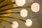 Brass and Frosted Glass Sputnik-Style 20-Armed Ceiling Lamp, 1960s, Image 5