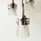 Glass and Chrome Ceiling Lamp from Raak, 1970s, Image 4