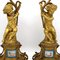 Antike französische Napoleon III Kerzenhalter aus vergoldeter Bronze & Porzellan, 2er Set 5