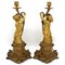 Candelabros Napoleón III antiguos de bronce dorado y porcelana pintada. Juego de 2, Imagen 7