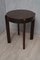 Round Mid-Century Italian Stained Walnut Side Table, 1940s, Image 5
