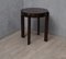 Round Mid-Century Italian Stained Walnut Side Table, 1940s, Image 1