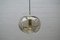 Lampada da soffitto grande in ottone e vetro fumé di Koch & Lowy per Peill & Putzler, Germania, anni '60, Immagine 1
