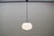 Lampada da soffitto in vetro opalino e metallo cromato di Koch & Lowy per Peill & Putzler, Germania, anni '60, Immagine 3
