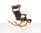 Beech and Leather Gravity Balans Reclining Lounge Chair by Peter Opsvik for Stokke, 1990s, Image 4