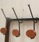 French Iron, Mirrored Glass, and Lacquer Coat Rack, 1960s, Image 2