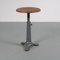 French Cast Iron and Wood Industrial Stool from Singer, 1930s 1