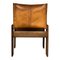 Italian Cognac Leather & Walnut Monk Chairs by Tobia & Afra Scarpa for Molteni, 1973, Set of 4 11