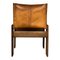 Italian Cognac Leather & Walnut Monk Chairs by Tobia & Afra Scarpa for Molteni, 1973, Set of 4, Image 11