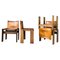 Chaises Monk en Cuir Cognac et Noyer par Tobia & Afra Scarpa pour Molteni, Italie, 1973, Set de 4 2