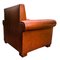 Italian Beech & Leather Lounge Chair, 1970s, Image 5