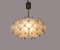 German Frosted Bubble Glass and Brass Chandelier from Kinkeldey, 1950s, Image 3