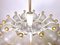 German Frosted Bubble Glass and Brass Chandelier from Kinkeldey, 1950s, Image 6