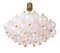 German Frosted Bubble Glass and Brass Chandelier from Kinkeldey, 1950s, Image 1