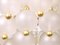 German Frosted Bubble Glass and Brass Chandelier from Kinkeldey, 1950s 2