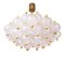 German Frosted Bubble Glass and Brass Chandelier from Kinkeldey, 1950s, Image 7