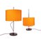 Verstellbare deutsche orangefarbene Tischlampen von Staff, 1960er, 2er Set 1