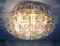 Lámpara de techo alemana de cristal y baño de oro de Kinkeldey, años 60, Imagen 2