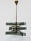 Smoked Glass and Brass Chandelier from Fontana Arte, 1960s 1