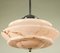 Art Deco German Chrome & Pink Marbled Glass Bar Pendant Lamp, Image 8