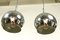 German Chrome Ceiling Lamps, 1970s, Set of 2 5