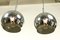 German Chrome Ceiling Lamps, 1970s, Set of 2, Image 5