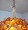 Mid-Century French Amber Glass Flower Chandelier from Maison Baguès, 1960s 12