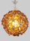 Mid-Century French Amber Glass Flower Chandelier from Maison Baguès, 1960s 5