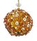 Mid-Century French Amber Glass Flower Chandelier from Maison Baguès, 1960s, Image 1