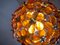Mid-Century French Amber Glass Flower Chandelier from Maison Baguès, 1960s 7