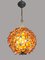 Mid-Century French Amber Glass Flower Chandelier from Maison Baguès, 1960s 2