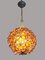 Mid-Century French Amber Glass Flower Chandelier from Maison Baguès, 1960s, Image 2