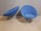 Blaue italienische Sessel aus Filz, 1950er, 2er Set 2